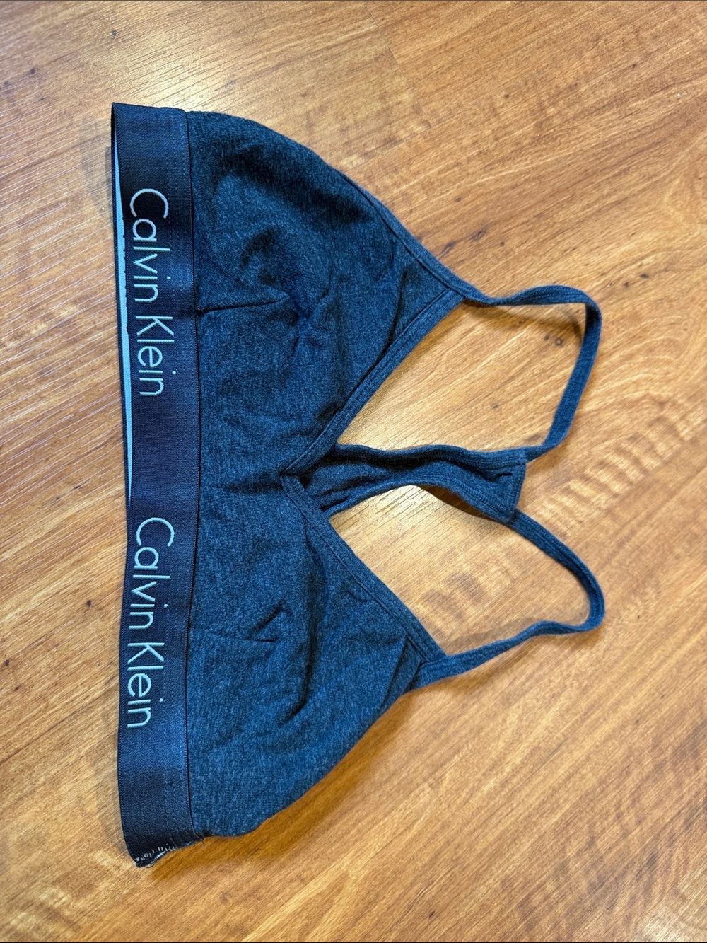 Calvin Klein Black/Grey Women's Bralette with Logo Band